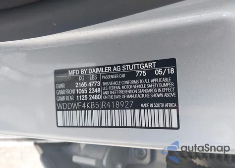 2018 Mercedes-Benz C 300 4Matic из США, поврежденный, VIN WDDWF4KB5JR418927